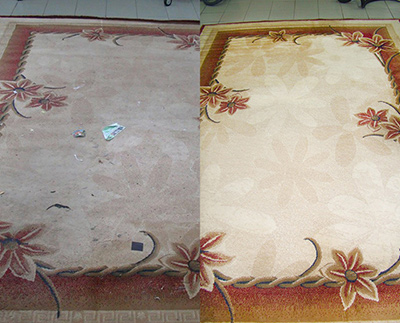 Химчистка ковров - до и после 1